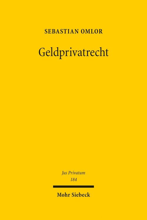 Produktbild: Geldprivatrecht