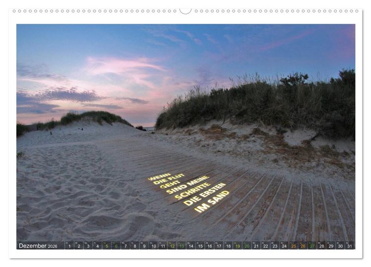 Produktbild: OP LANGEOOG (hochwertiger Premium Wandkalender 2026 DIN A2 quer), Kunstdruck in Hochglanz