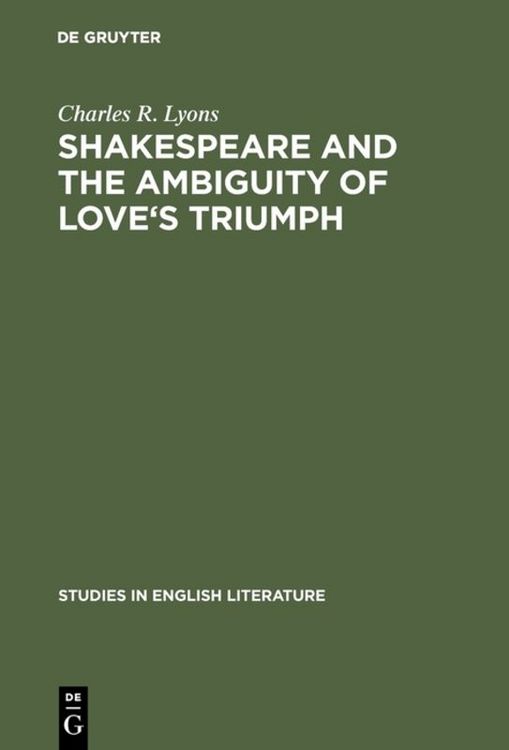 Produktbild: Shakespeare and the Ambiguity of Love's Triumph