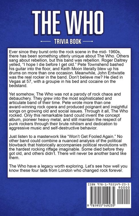 Produktbild: The Who Trivia Book