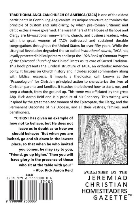 Produktbild: The Constitution & Canons of Traditional Anglican Church of America With Integrated Praxeologion and History of the Diocese
