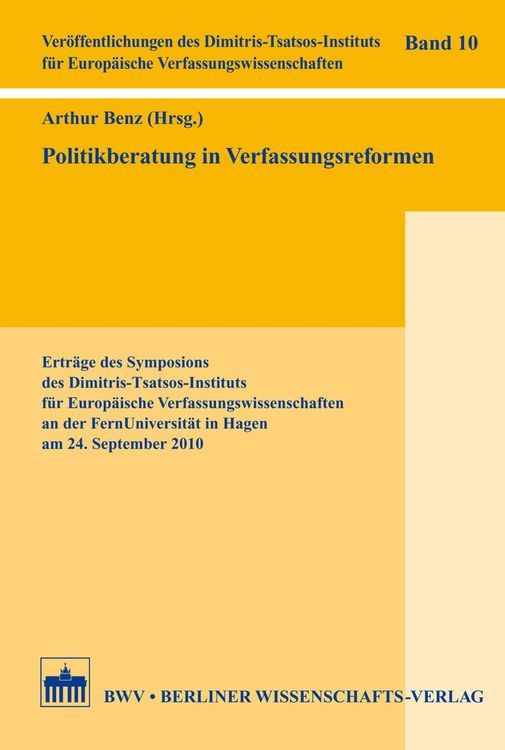 Produktbild: Politikberatung in Verfassungsreformen