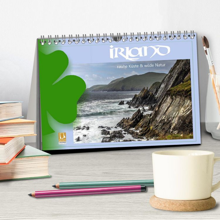 Produktbild: Irland - Rauhe K&uuml;ste und Wilde Natur (Tischkalender 2026 DIN A5 quer), CALVENDO Monatskalender