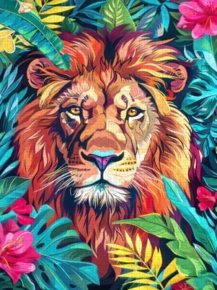 Produktbild: CALVENDO Puzzle Dschungeltiere Pop-Art | 2000 Teile Lege-Gr&ouml;&szlig;e 90x67cm Foto-Puzzle f&uuml;r gl&uuml;ckliche Stunden