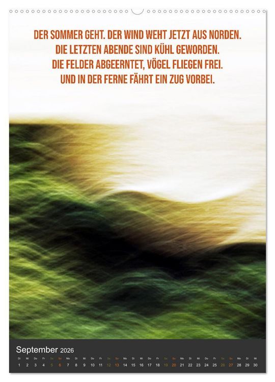 Produktbild: AugenweiTe Bilder.Texte.Inspirationen (Wandkalender 2026 DIN A2 hoch), CALVENDO Monatskalender