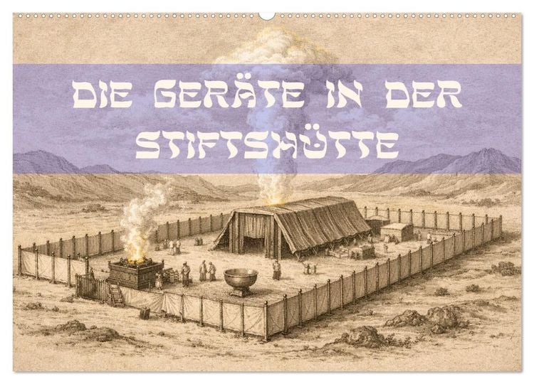 Produktbild: Die Ger&auml;te in der Stiftsh&uuml;tte - Bilder und hebr&auml;ische Begriffe (Wandkalender 2027 DIN A2 quer), CALVENDO Monatskalender