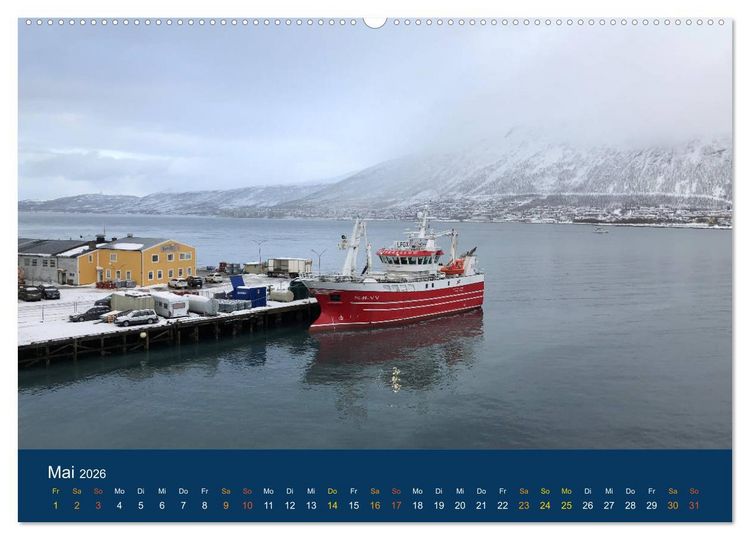 Produktbild: Troms&ouml;, eisiges Nord-Norwegen (Wandkalender 2026 DIN A2 quer), CALVENDO Monatskalender