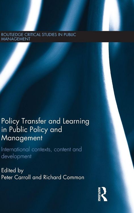 Produktbild: Policy Transfer and Learning in Public Policy and Management