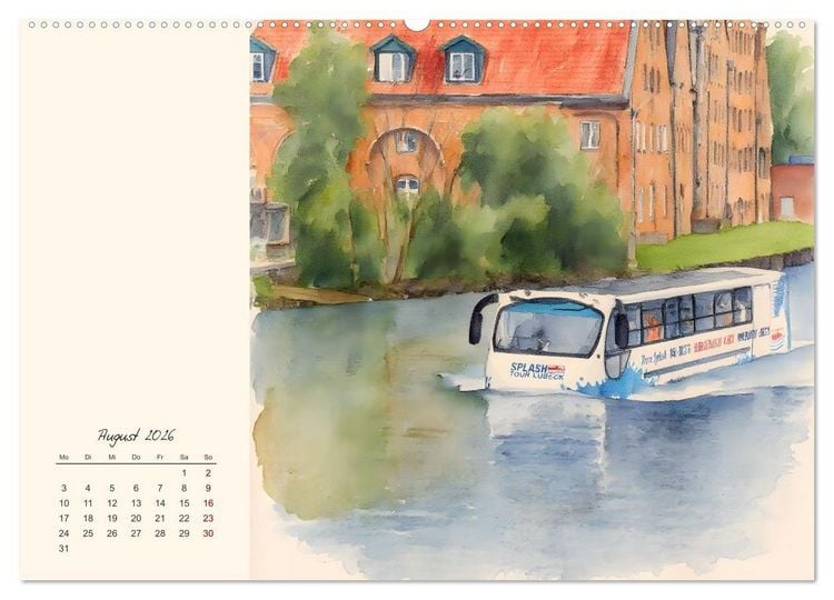 Produktbild: Historische Hansestadt L&uuml;beck (Wandkalender 2026 DIN A2 quer), CALVENDO Monatskalender