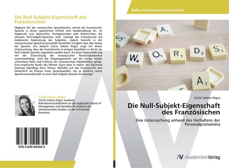 Produktbild: Die Null-Subjekt-Eigenschaft des Franz&ouml;sischen