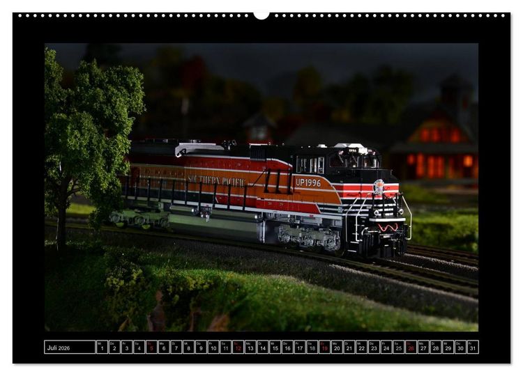 Produktbild: Amerikanische Modelleisenbahnen (Wandkalender 2026 DIN A2 quer), CALVENDO Monatskalender