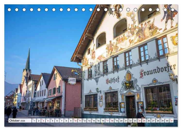 Produktbild: Garmisch-Partenkirchen mit Zugspitze und Eibsee (Tischkalender 2026 DIN A5 quer), CALVENDO Monatskalender