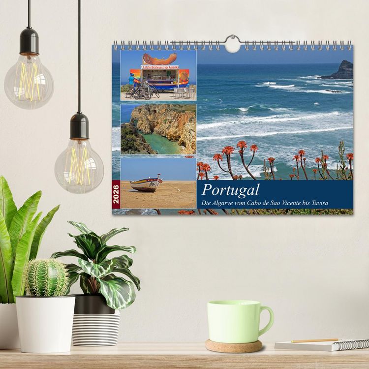Produktbild: Portugal - Die Algarve vom Cabo de Sao Vicente bis Tavira (Wandkalender 2026 DIN A4 quer), CALVENDO Monatskalender
