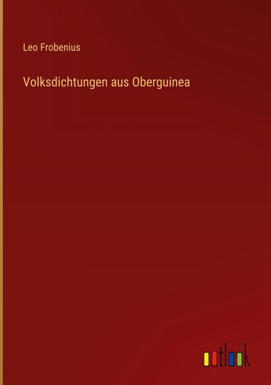 Produktbild: Volksdichtungen aus Oberguinea