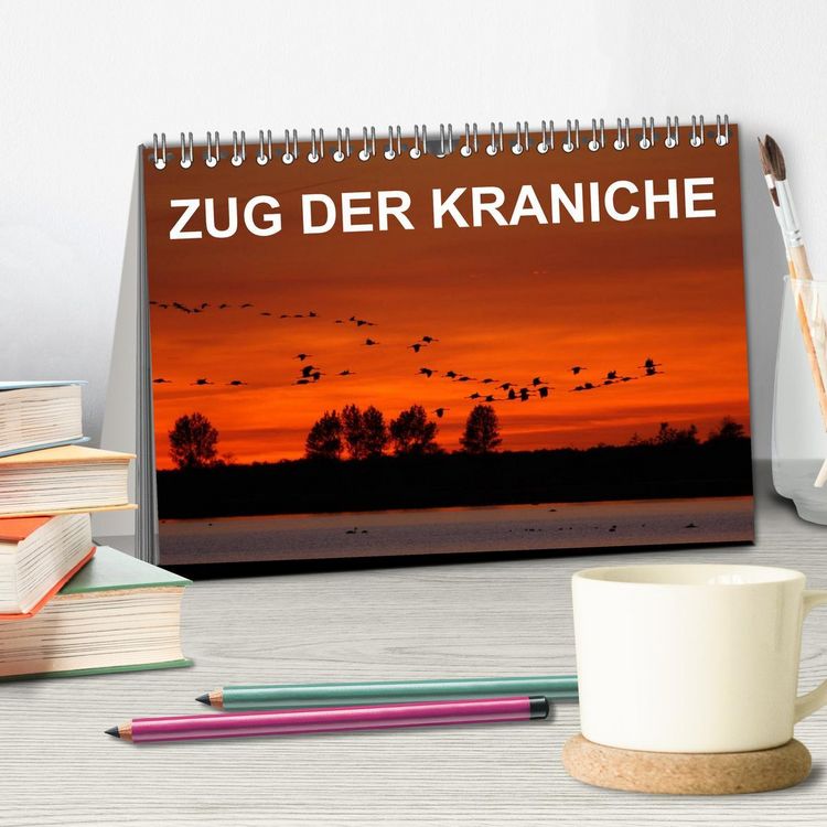 Produktbild: Zug der Kraniche (Tischkalender 2026 DIN A5 quer), CALVENDO Monatskalender