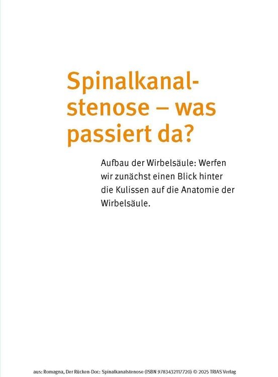 Produktbild: Der R&uuml;cken-Doc: Spinalkanalstenose