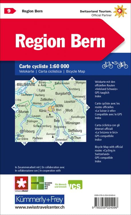 Region Bern Nr. 09 Velokarte 1:60 000