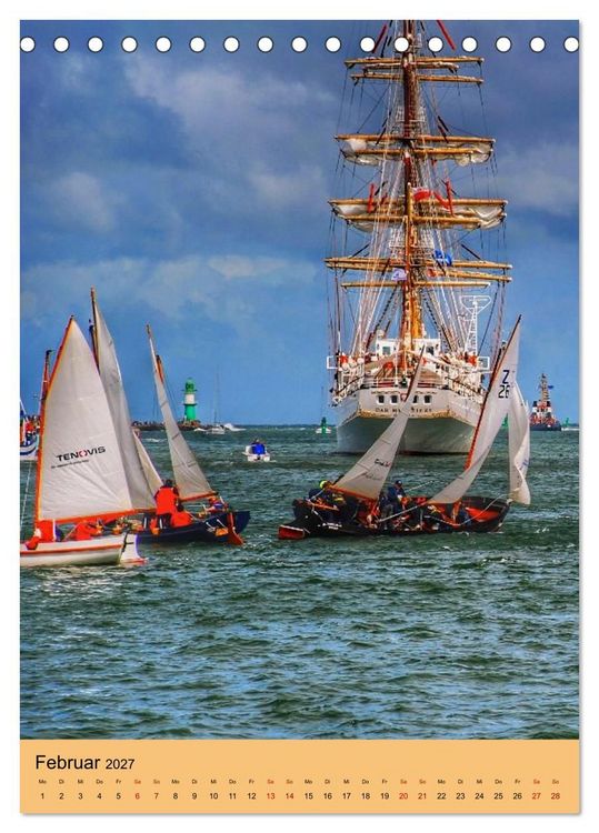 Produktbild: SAIL Rostock-Warnem&uuml;nde. Du bist so sch&ouml;n (Tischkalender 2027 DIN A5 hoch), CALVENDO Monatskalender