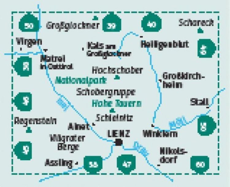 Produktbild: KOMPASS Wanderkarte 48 Lienz, Schobergruppe, Nationalpark Hohe Tauern 1:50.000