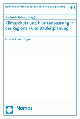 Produktbild: Klimaschutz und Klimaanpassung in der Regional- und Bauleitplanung