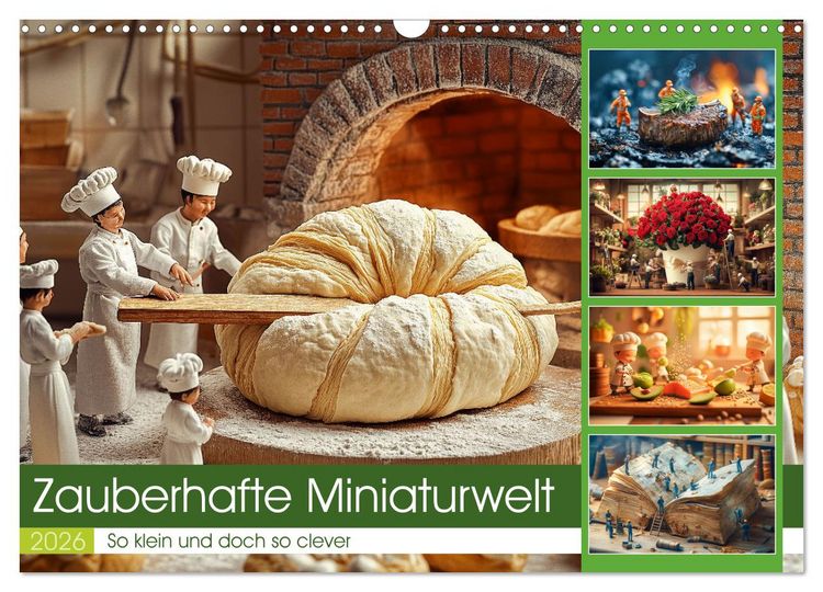Produktbild: Zauberhafte Miniaturwelt (Wandkalender 2026 DIN A3 quer), CALVENDO Monatskalender