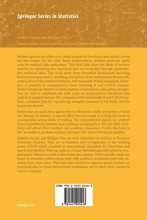 Produktbild: Nonparametric Functional Data Analysis