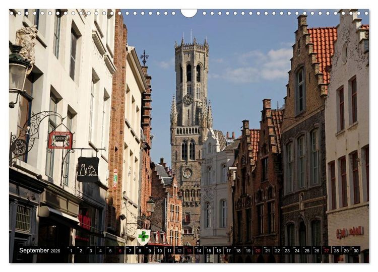 Produktbild: Br&uuml;gge - Belgien (Wandkalender 2026 DIN A3 quer), CALVENDO Monatskalender
