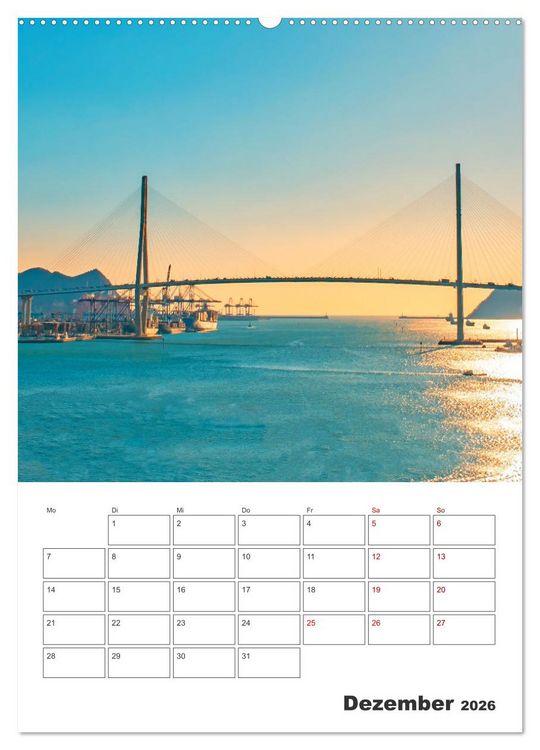 Produktbild: Busan - Reiseplaner (Wandkalender 2026 DIN A2 hoch), CALVENDO Monatskalender
