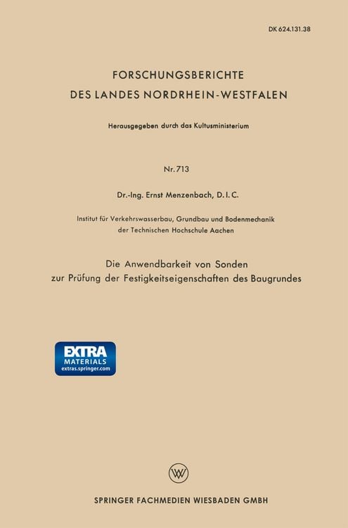 Produktbild: Die Anwendbarkeit von Sonden zur Pr&uuml;fung der Festigkeitseigenschaften des Baugrundes