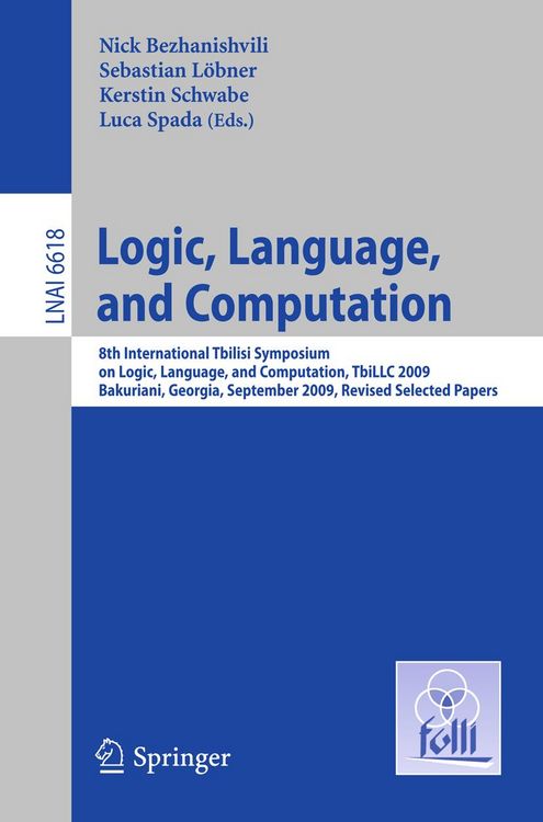 Produktbild: Logic, Language, and Computation