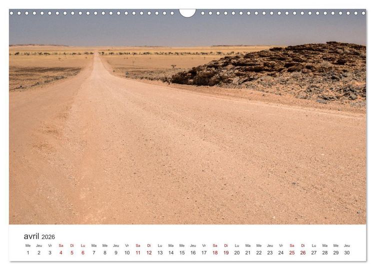 Produktbild: Des&eacute;rt namibien (Calendrier mural 2026 DIN A3 vertical), CALVENDO calendrier mensuel