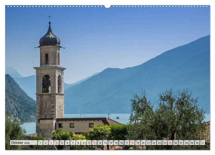 Produktbild: GARDASEE Idyllisches Limone sul Garda (hochwertiger Premium Wandkalender 2026 DIN A2 quer), Kunstdruck in Hochglanz
