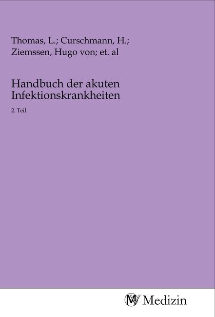 Produktbild: Handbuch der akuten Infektionskrankheiten