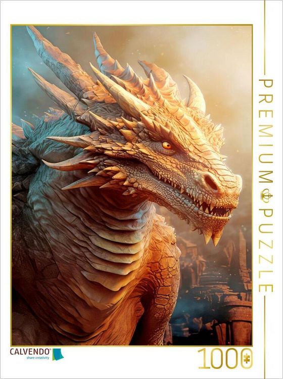 Produktbild: CALVENDO Puzzle Drachen und edle Ritter | 1000 Teile Lege-Gr&ouml;&szlig;e 64x48cm Foto-Puzzle f&uuml;r gl&uuml;ckliche Stunden