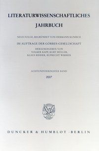 Produktbild: Literaturwissenschaftliches Jahrbuch.