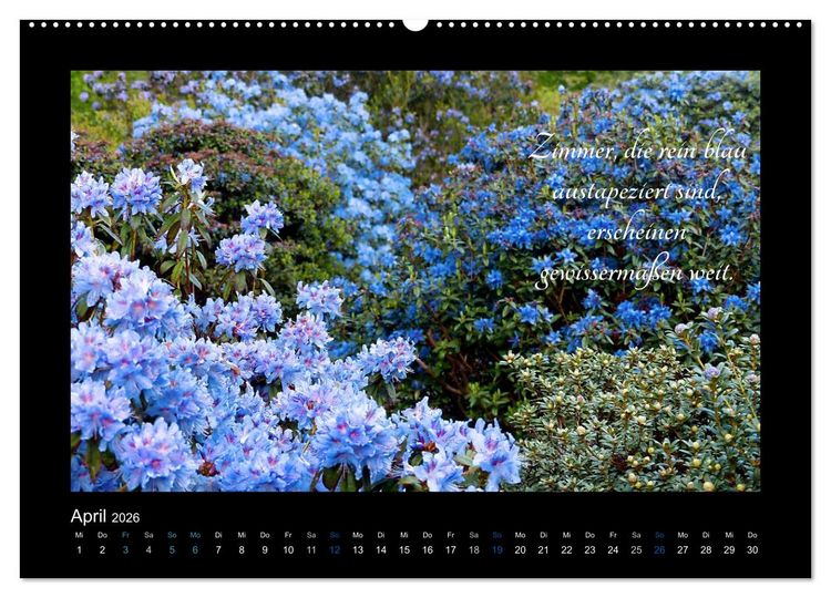 Produktbild: Goethes Blau. Gedanken zur Farbe (hochwertiger Premium Wandkalender 2026 DIN A2 quer), Kunstdruck in Hochglanz