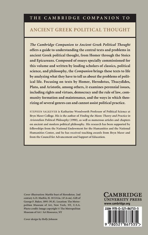Produktbild: The Cambridge Companion to Ancient Greek Political Thought