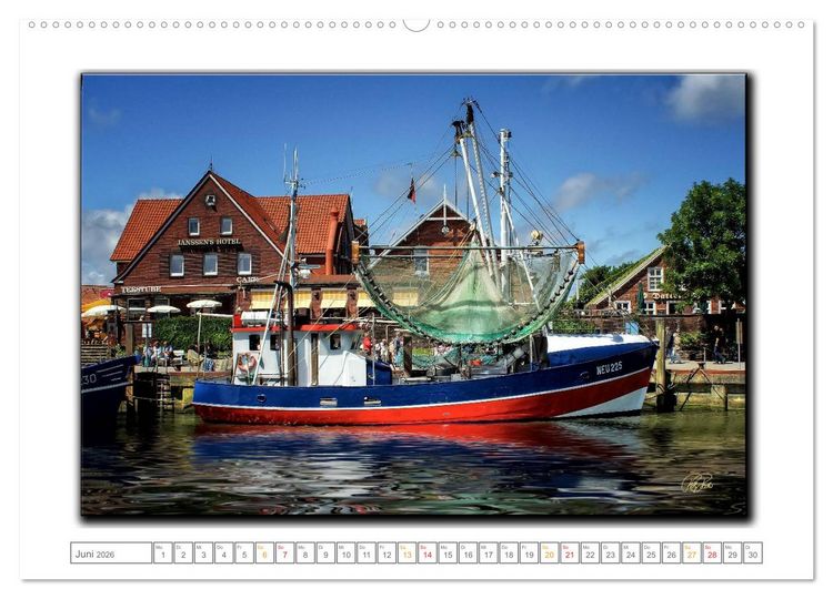 Produktbild: Ostfriesland - die bezaubernden alten H&auml;fen (hochwertiger Premium Wandkalender 2026 DIN A2 quer), Kunstdruck in Hochglanz