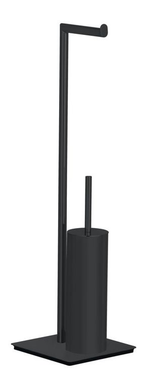Produktbild: Stand WC-Garnitur Mod. Recco Schwarz, aus lackiertem Stahl