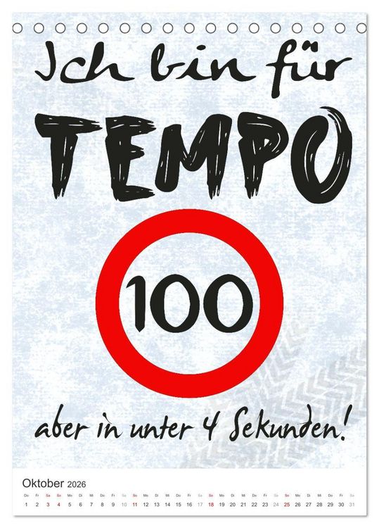 Produktbild: Coole Biker-Spr&uuml;che (Tischkalender 2026 DIN A5 hoch), CALVENDO Monatskalender