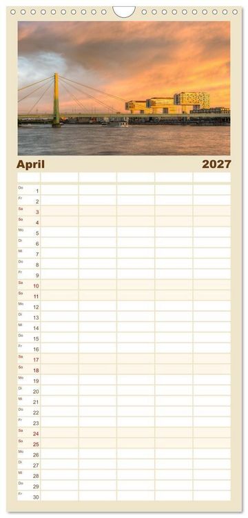 Produktbild: Familienplaner 2027 - Wundersch&ouml;nes K&ouml;ln mit 5 Spalten (Wandkalender, 21 x 45 cm) CALVENDO