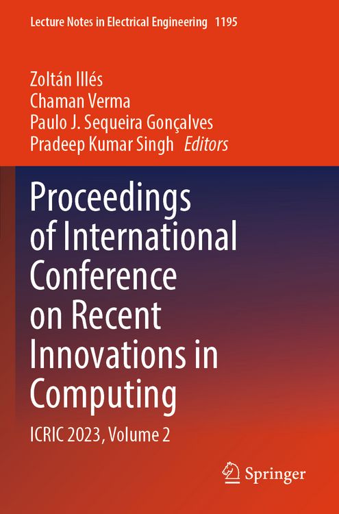 Produktbild: Proceedings of International Conference on Recent Innovations in Computing