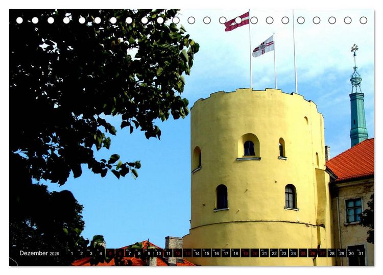 Produktbild: Traumschl&ouml;sser in Lettland (Tischkalender 2026 DIN A5 quer), CALVENDO Monatskalender