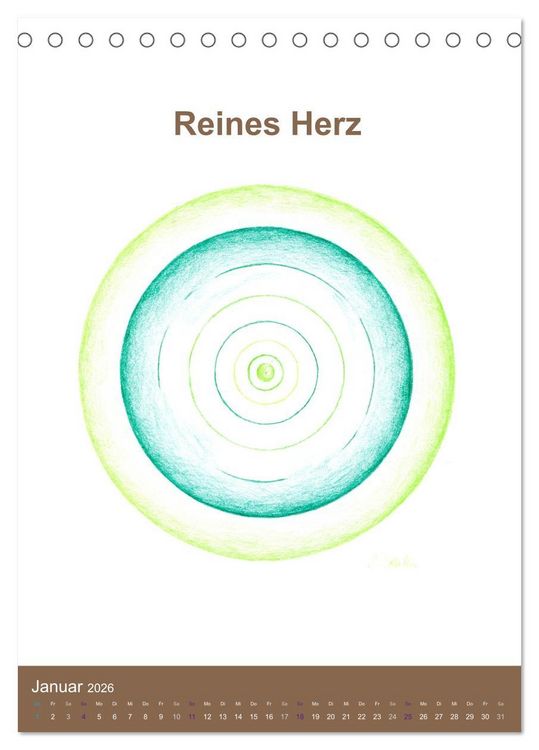 Produktbild: Delfinheilsymbole (Tischkalender 2026 DIN A5 hoch), CALVENDO Monatskalender