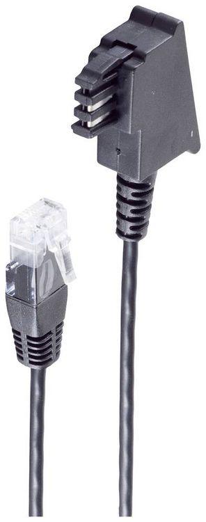 Produktbild: Shiverpeaks DSL Anschlusskabel [1x TAE-F-Stecker - 1x RJ45-Stecker 8p2c] 10m Schwarz