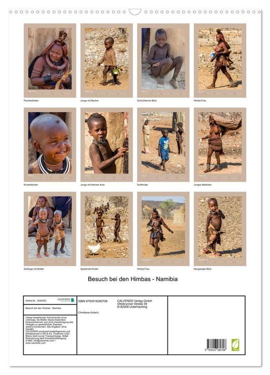 Produktbild: Besuch bei den Himbas - Namibia (Wandkalender 2026 DIN A2 hoch), CALVENDO Monatskalender