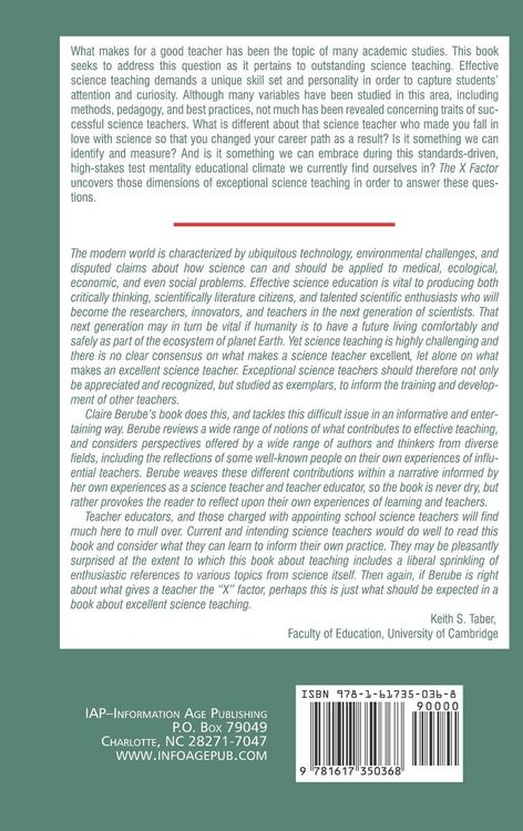 Produktbild: The X Factor; Personality Traits of Exceptional Science Teachers (Hc)