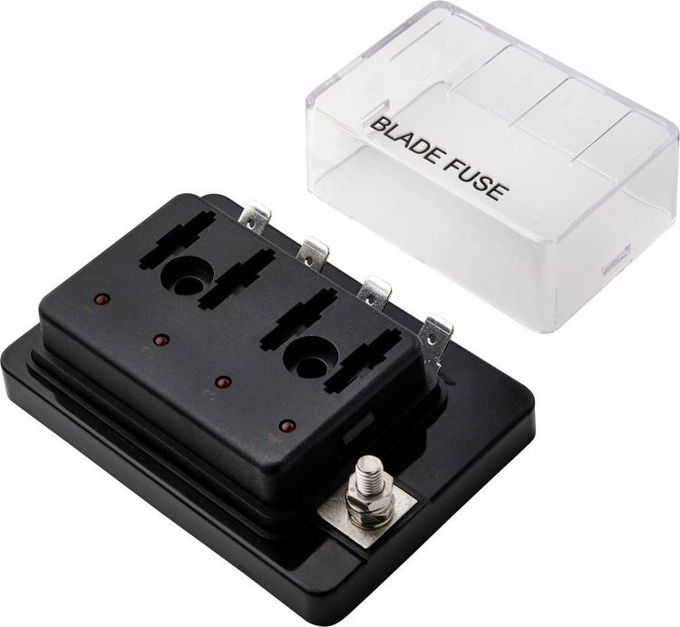 Produktbild: TRU COMPONENTS TC-9070396 TC-9070396 KFZ-Sicherungshalter mit Statusanzeige Passend f&uuml;r (Sicherungen) Flachsicherung Standard 30 A 32 V/DC 1 St.