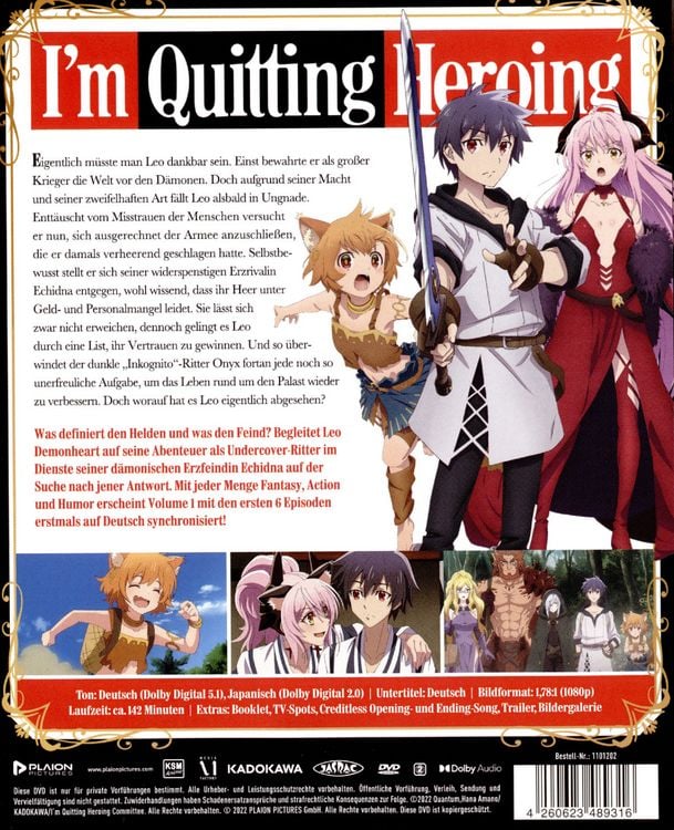 Produktbild: I'm Quitting Heroing - Vol. 1 (Ep. 1-6)