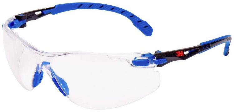 Produktbild: 3M Solus S1101SGAF Schutzbrille mit Antibeschlag-Schutz Blau, Schwarz EN 166 DIN 166